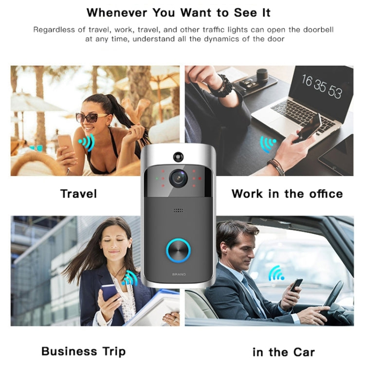 M3 720P Smart WIFI Ultra Low Power Video Visual Doorbell,Support Mobile Phone Remote Monitoring & Night Vision, Without Ding Dong Version M3 720P Smart WIFI Ultra Low Power Video Visual Doorbell,Support Mobile Phone Remote Monitoring & Night Vision, Without Ding Dong Version